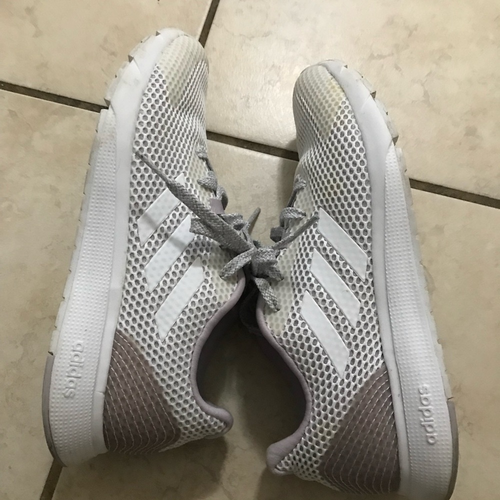 Adidas Mesh Gray and White Trainers